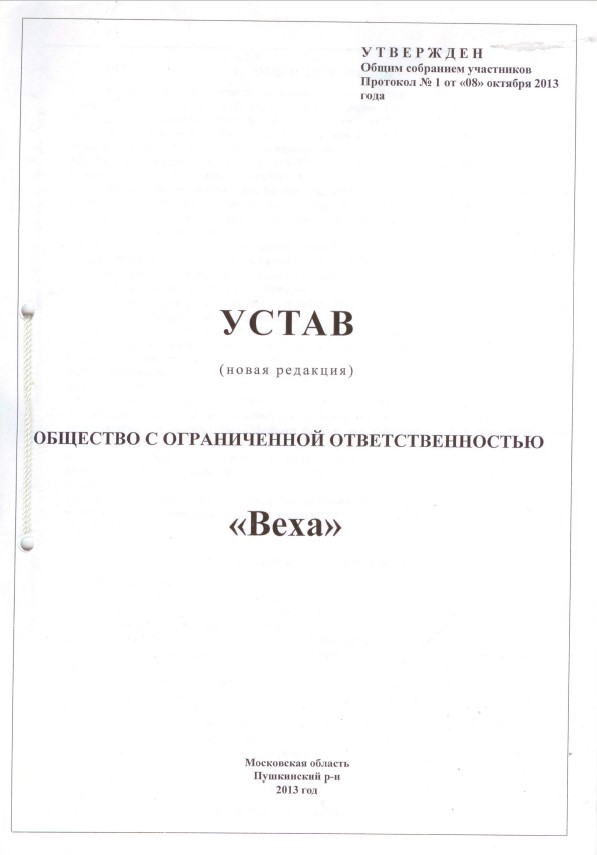 УСТАВ ОРГАНИЗАЦИИ